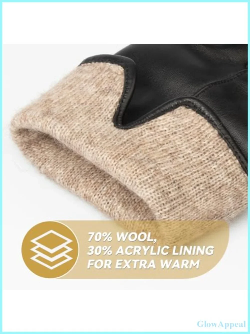 Women's Sheepskin Leather Touchscreen Winter Gloves Wool Lined